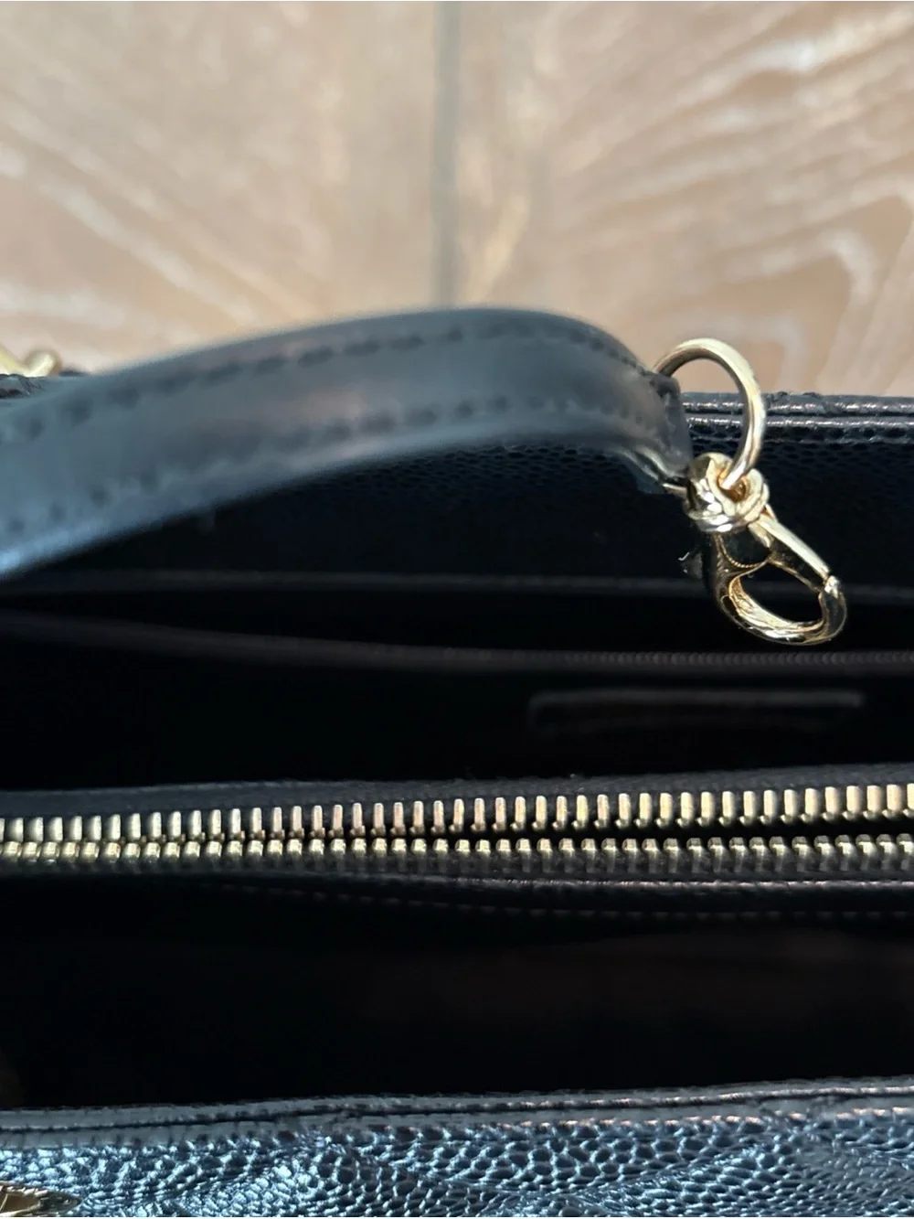Authentic Chanel Quilted Leather Grand Shopping Tote Bag in Black